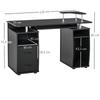 Computer Desk with Shelves, Drawer, Printer Stand, Keyboard Tray, 120 x 50 x 85 cm, Black