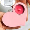 Romantic Heart Shaped Candle Holder Silicone Mold Valentine's Day DIY Concrete Candlestick Mold Tea Light Candle Holder Molds