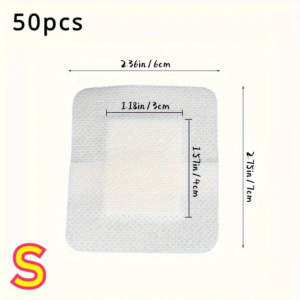 100/50pcs Wound Dressings, Breathable Edge Gauze Pads, Latex Free Bandages, Self-adhesive Wound Dressings Health Care