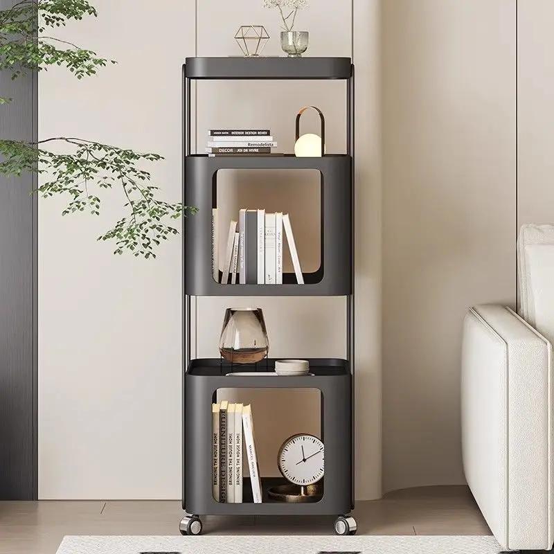 Small cart, living room, household, small unit, side cabinet, bookshelf, simple and modern storage rack