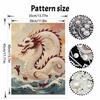 DIY Pearl Gem Chinese Dragon Shining Bead Craft Art Home Wall Ornament Simple Unframed Room Decoration Art Design Elegant Gift For Living Room Decor