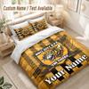Custom Name Bedding Set 3 PiecesHull FC Print Duvet Cover + 2 Pillowcases Soft Bed Decor