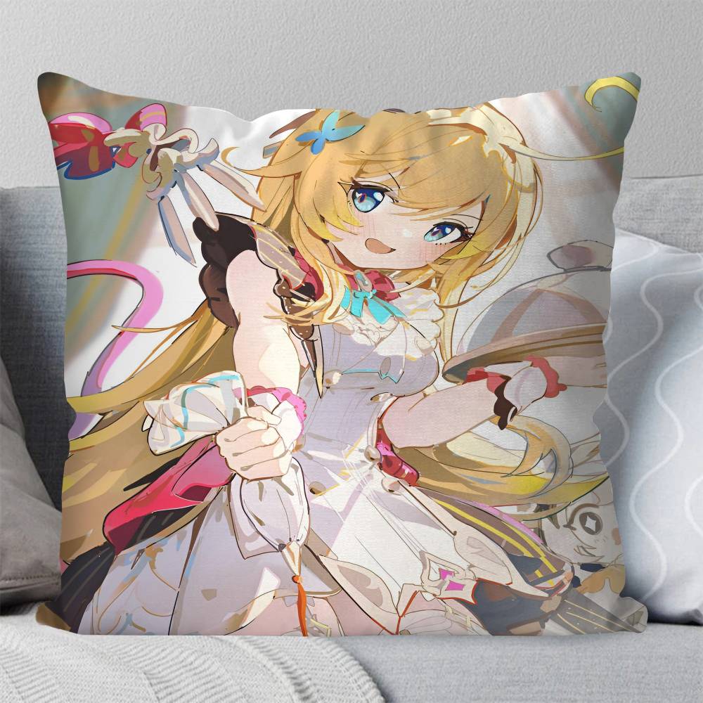 Game Genshin Impact Escoffier Pillow Case Square Pillow Bedroom Sofa Leisure Comfort Cushion Car Living Room Home Decoration