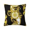 Baroque Vintage Swirl Luxury Pillowcase Printing Polyester Cushion Cover Decoration Pillow Case Cover Seat Zippered 18''