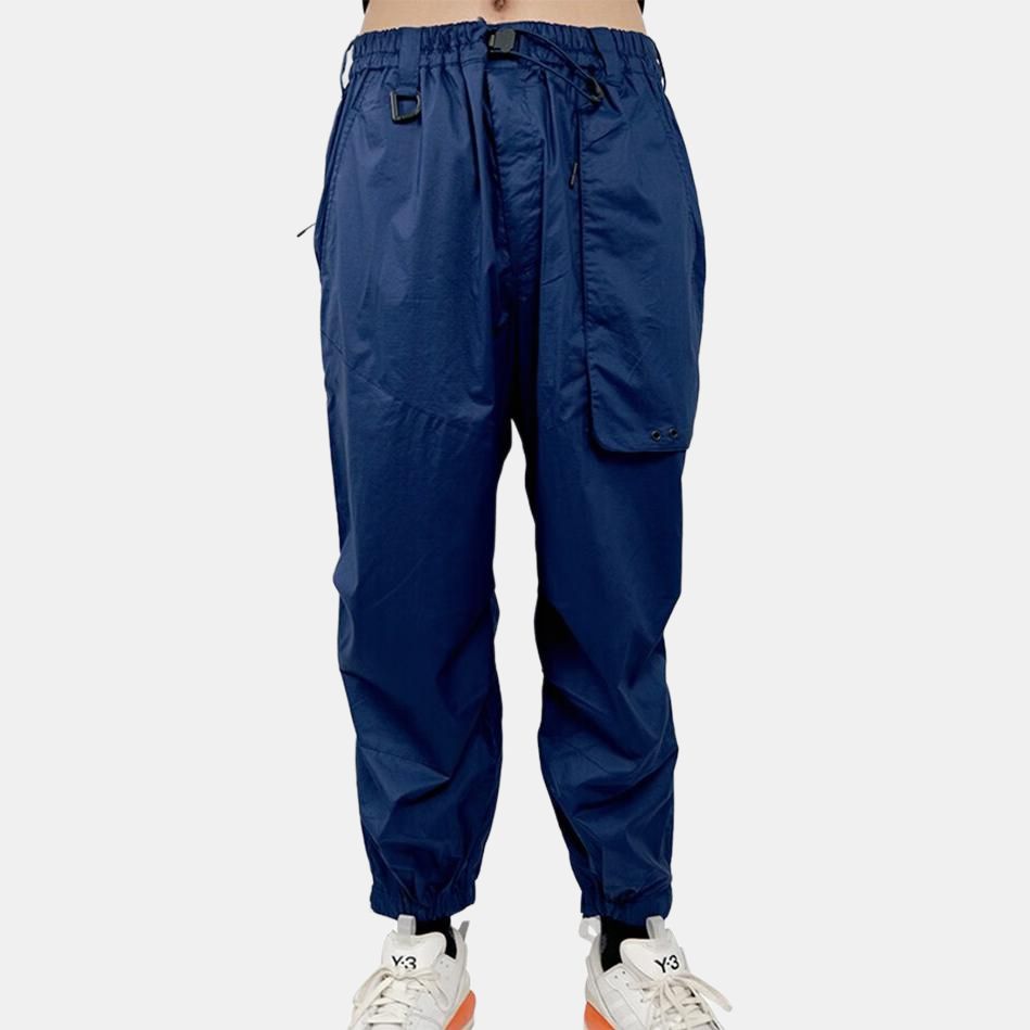 Y-3 Solid Color Drawstring Cuffed Casual Pants Men bottoms Blue HZ8819