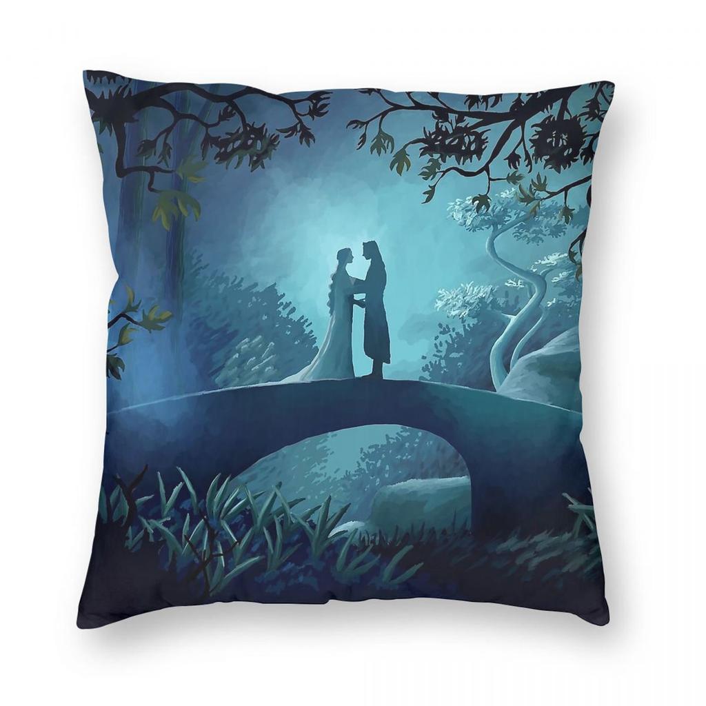 Arwen And Aragorn Pillowcase Polyester Linen Velvet Pattern Zip Decorative Pillow Case Sofa Cushion Cover