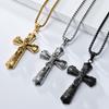 Retro Punk Stil Personalisierte Kreuz Titanstahl Halskette Hip-hop Trendige Mode Outfit Passende Accessoires