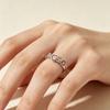 10Pcs/Set Y2K Pink Zircon Heart Bowknot Open Rings Set for Women Fashion Metal Irregular Adjustion Finger Ring Wedding Jewelry