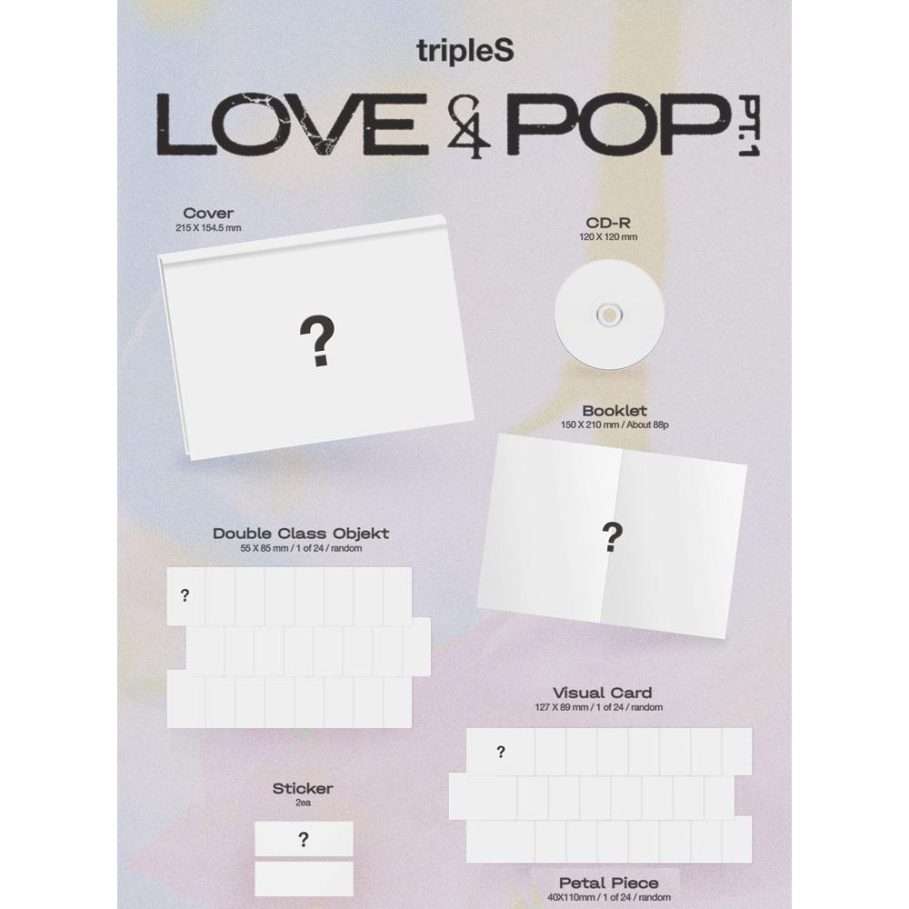 [Pre-Order] tripleS LOVE&POP Pt.1 Kpop Album CD Photocard Official 2 Version Set