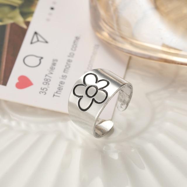 Finger Ring Girls Snake Smile Stylish Fashionable Men Jewelry Women Classic Vintage Ancient Tone Color Punk Hip Hop Adjustable Boho FrogFashion