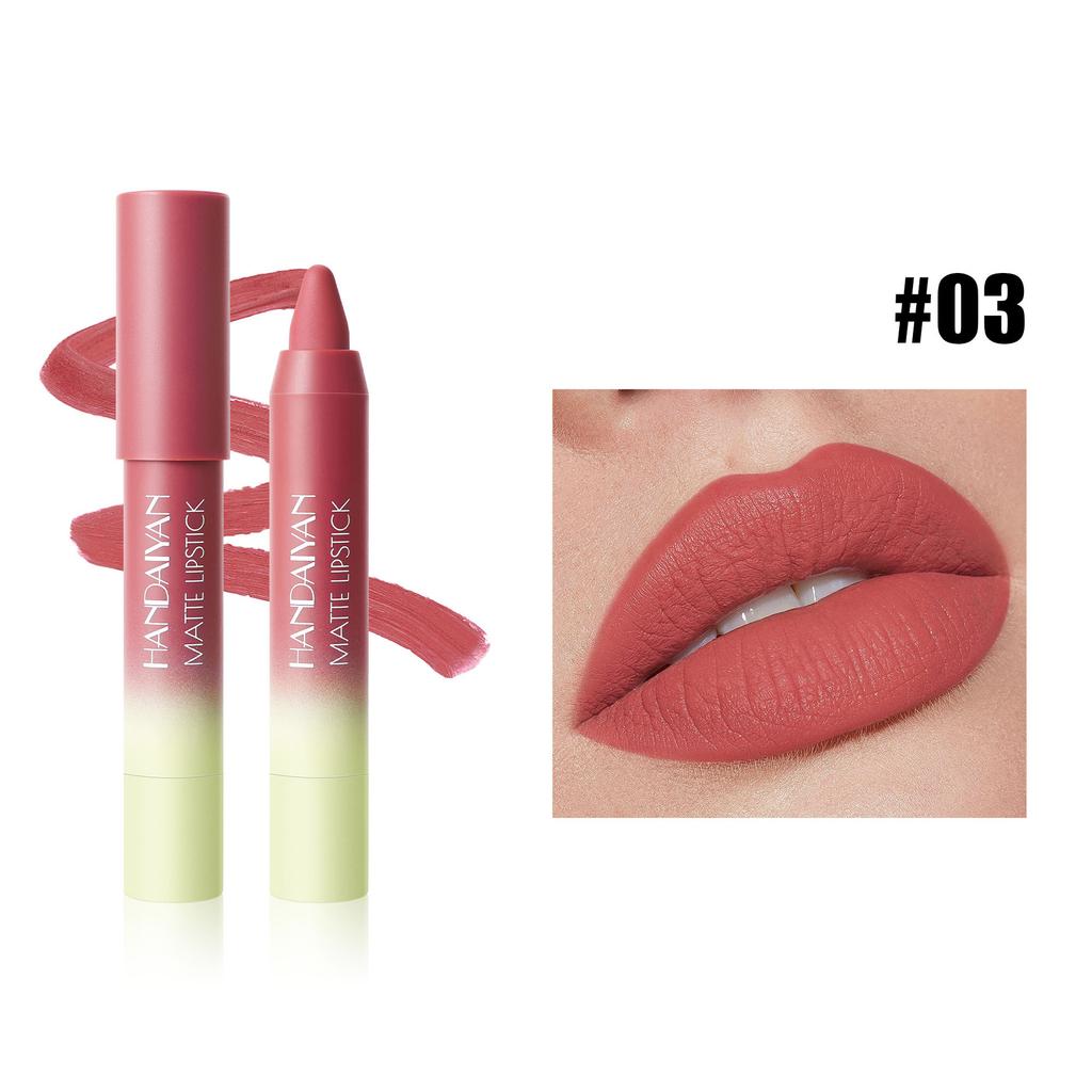 Nude Series Velvet Matte Lipstick Pencil Waterproof Long Lasting Red Lip Stick Non-Stick Cup Makeup Lip Tint Pen Cosmetic Makeup