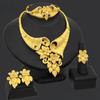 2026 Dubai Jewelry Set African Bridal Wedding Necklace Ring Earrings Bracelet Set of 4