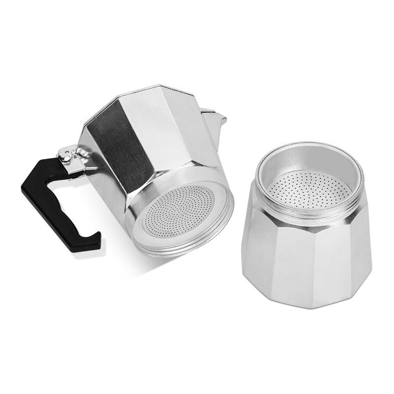 Italian Aluminium Moka Pot European Coffee Utensils Octagonal Moka Pot Classic Italian Coffee Brewing Tools Café Accessories