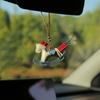 Ciondolo Pony Car, Ciondolo Interni in Pelle Decorazione da Appendere allo Specchietto Retrovisore Oggetto Decorativo di Alta Gamma Graziosi Accessori Interni
