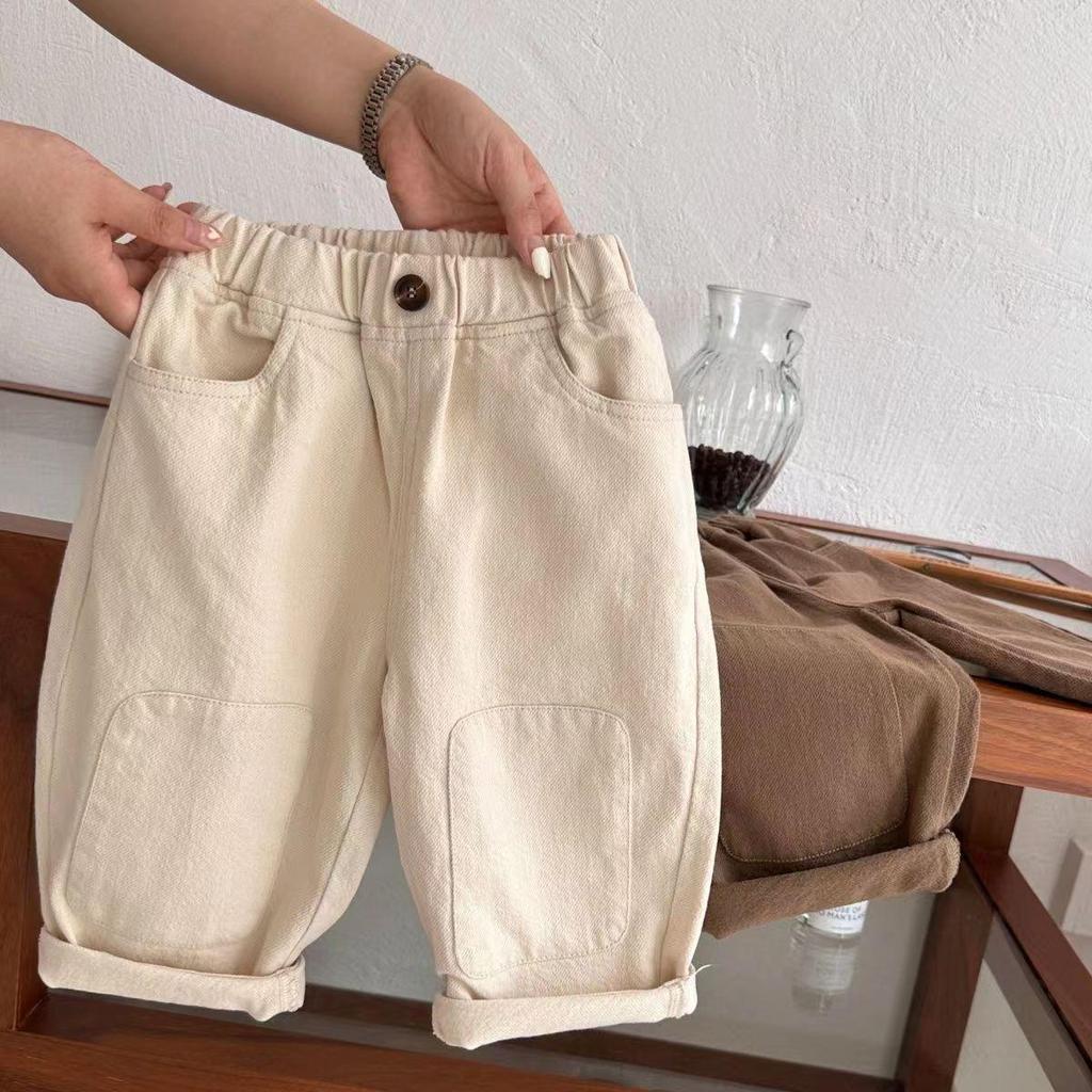 Korean-Style 2025 Children's Cotton Autumn Overalls: Soft, Breathable, Versatile