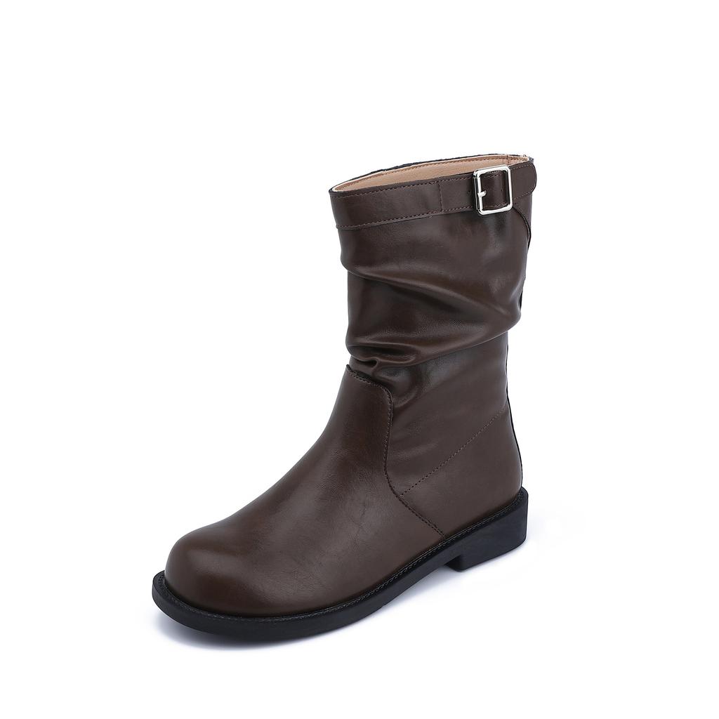 Grape Mother Winter New Long Knight Boots Women Wear High-end Piling Boots Women's Casual Style Korean Version Boots