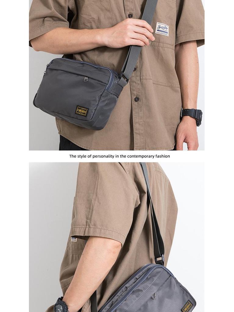 Japanese Minimalist Men's Casual Crossbody Bag - Oxford Cloth Shoulder Bag in Workwear Style