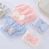 Dry Hair Towel,Ladies Bow Style High-Efficiency Water Absorbing Dry Hair Cap,Quick-Drying Hair Cap,Shower Cap Bath Accessories