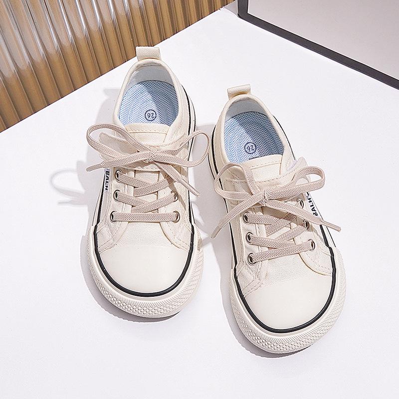 2025 Spring/Autumn Boys' Classic Canvas Shoes with Velcro for Kids - Skate and Kindergarten Shoes, Korean Style