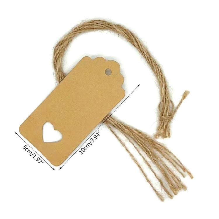 100 Pieces Gift Labels Writable Gift Labels Rectangle Hanging Gift Labels