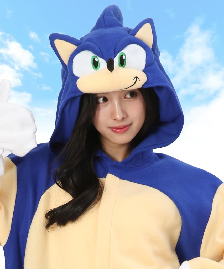 [SAZAC] Sonic the Hedgehog Character Kigurumi, Adult Fleece, One Size Fits All (szc352)