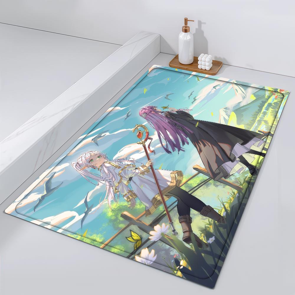 

Anime F-Frieren Door Mat Bedside Entrance Bath Floor Decoration Corridor End Beyond Journeys Door Mat Carpet Living Room Balcony 40cm x 60cm