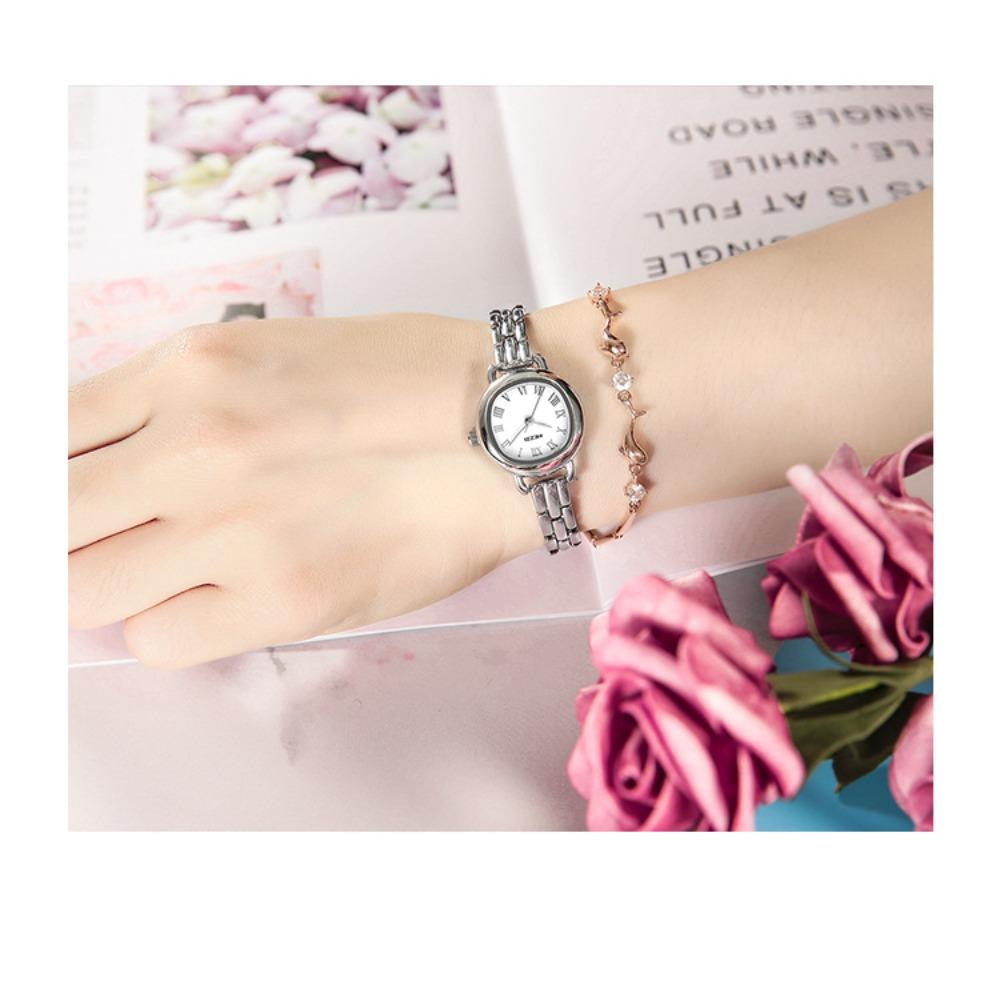 Женские часы Модный тренд Водонепроницаемые кварцевые часы Женские стальной ремешок Индивидуальные универсальные женские часы-браслет