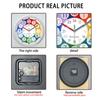 Colorful Digital Plastic Glass Teaching Wall Clock Living Room Bedroom Kitchen Home Decoration Silent Quartz Clock Holiday Gift (No Battery)