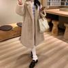 Autumn and winter imitation fur jacket fluffy suit collar thickened imitation mink coat long cotton thickened jacket