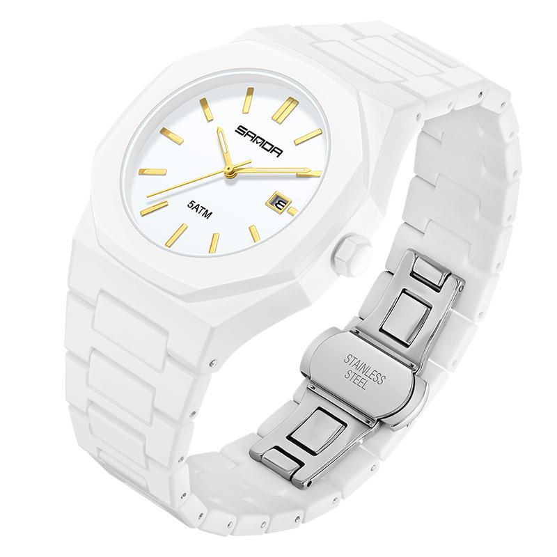 

Classic Mens Quartz Watches Fashion Dress Mechanical Watch For Man Business 5ATM Waterproof Wristwatches Reloj HombreMujer біле золото кольору