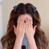 2026 Denim Blue Bow Claw Clip: Women's Half-Up Temperament Hair Accessory