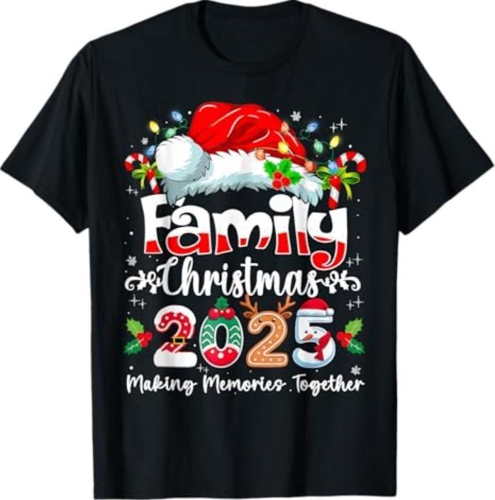 Family Christmas 2025 Matching Outfit Xmas Squad Santa T-Shirt Unisex T-Shirt XXL