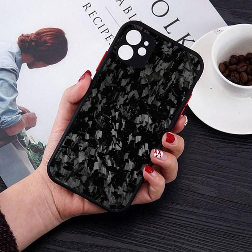 Carbon Forged Carbon Fiber Plating Phone Case For IPhone 14 11 12 13 Mini Pro Max 8 7 Plus X XR XS MAX Translucent Matte Cover