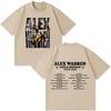 Unisex Women Fashion Hiphop Tshirt Singer Alex Warren 2026 Tour Print Tshirts Summer Cotton Loose Casual Tshirts Streetwear Y2K