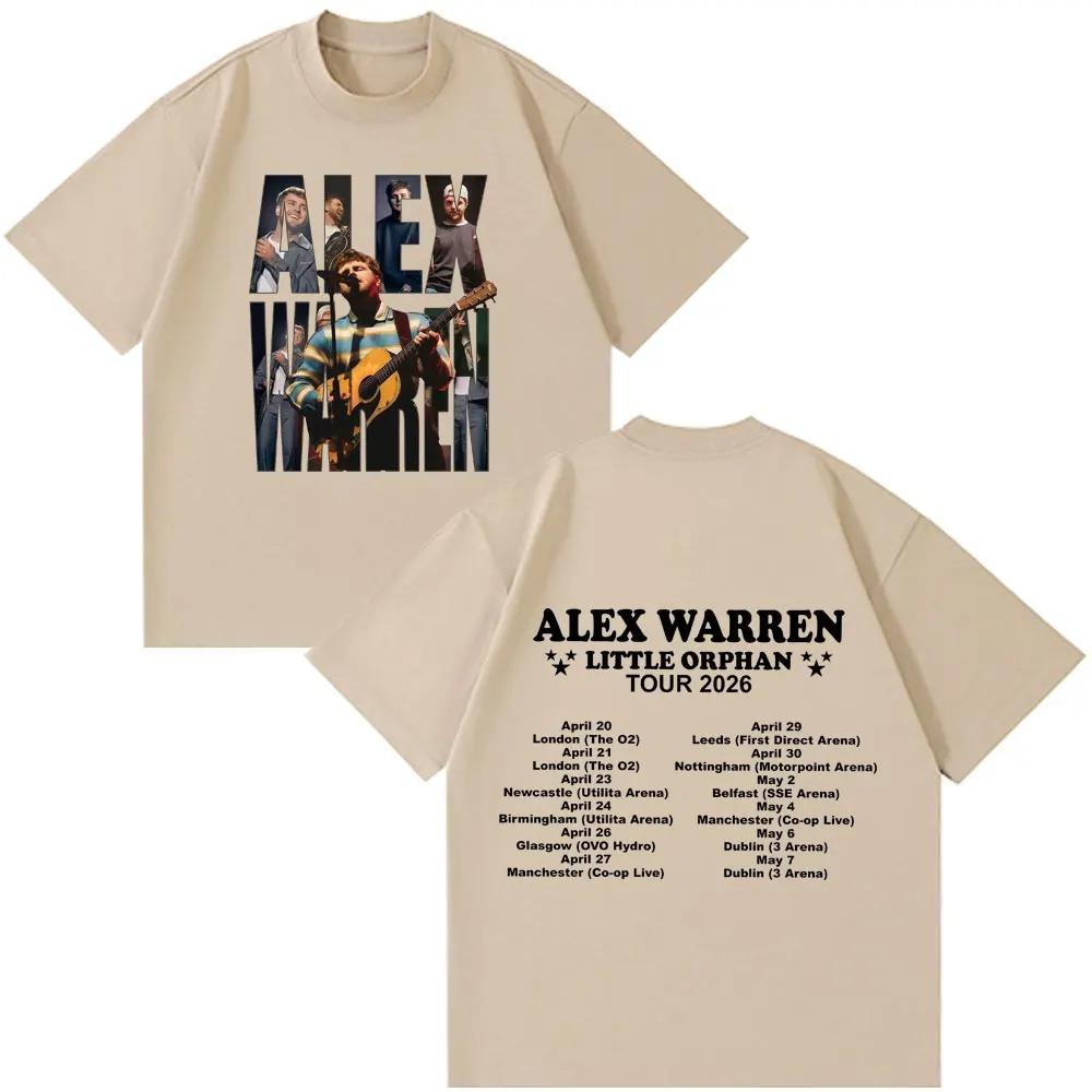 

Unisex Women Fashion Hiphop Tshirt Singer Alex Warren 2026 Tour Print Tshirts Summer Cotton Loose Casual Tshirts Streetwear Y2K 4XL