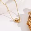 Elegant 18K Plated Titanium Steel Cross Necklace for Women - Light Luxury Clavicle Chain That Resists Fading