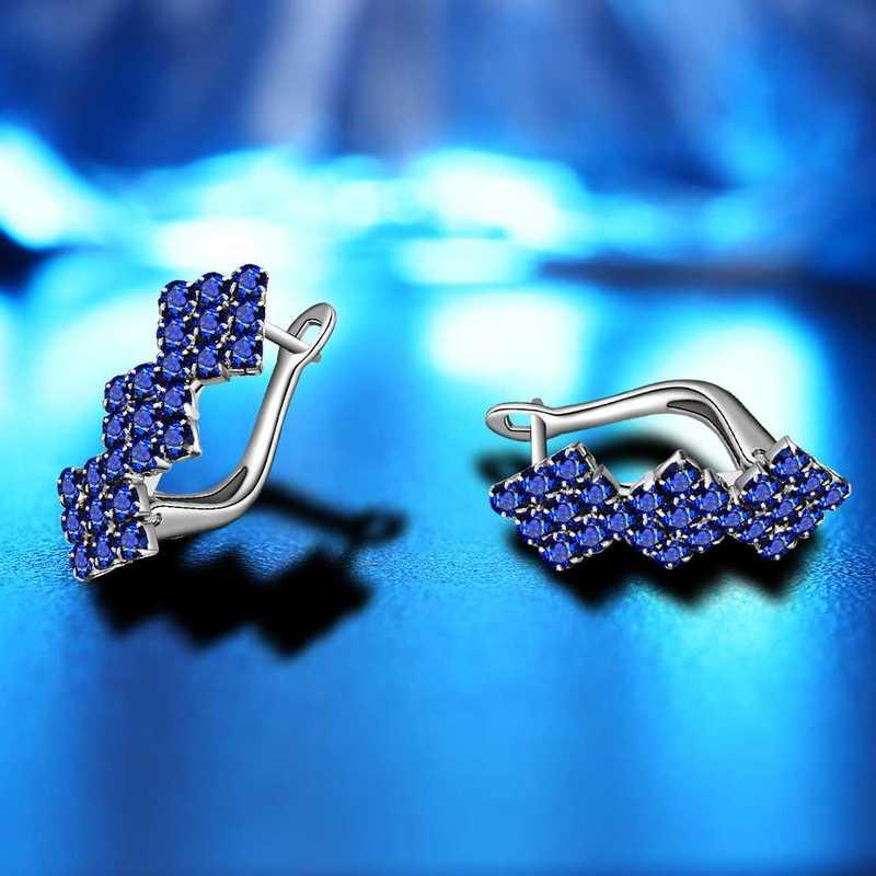 Sace Gems Classic Super Flash Zircon Earrings for Women Wedding Party Gifts