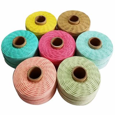 100% Cotton Rope 80m/roll Colorful Twine Macrame Cord String Thread for Party Wedding Decoration Accessory DIY