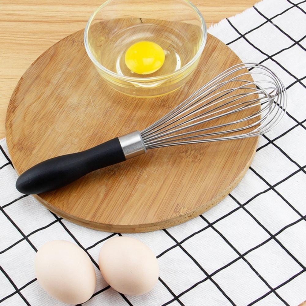 Kitchen Baking Tool 12 Inch Stainless Steel Wire Whisk Manual Rust-proof Egg Mixer Balloon Shape Egg Beater Batter