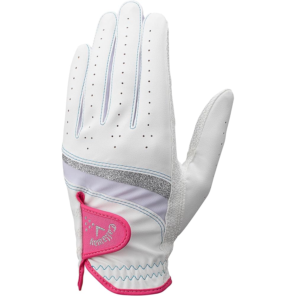 Callaway Women s Style Left Hand Golf Glove White Pink 21cm Right Hand Use