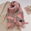Autumn and winter new versatile scarf women's thickened woven thick beard fringed warm scarf imitation cashmere shawl