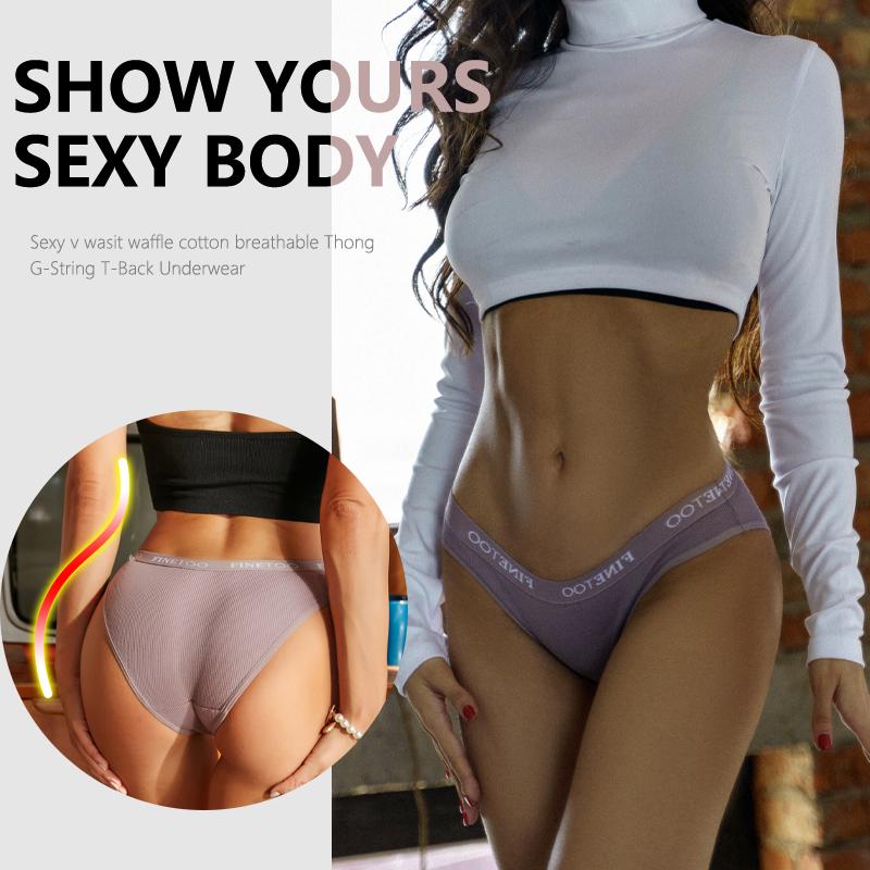 5PCS Women's Cotton Briefs Sexy High Elastic Waist Panties Soft Female Underpants Solid Color Large Size Underwear M-2XL