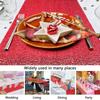 10pcs Red Sequin Table Runners Glitter Wedding Party Bridal Shower Birthday Christmas Thanksgiving Halloween Decoration Supplies