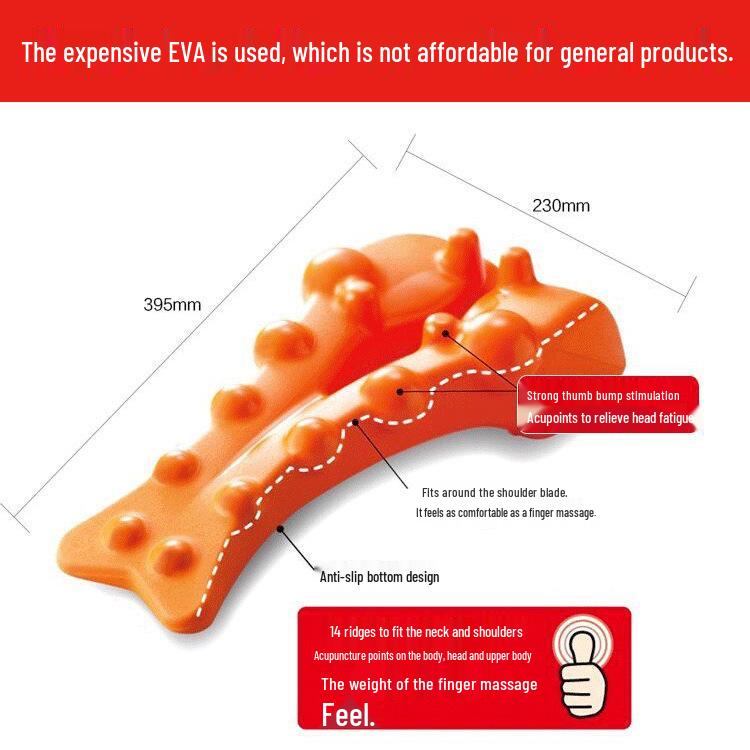 EVA Cervical Spine & Neck Massage Pillow with Lumbar Support