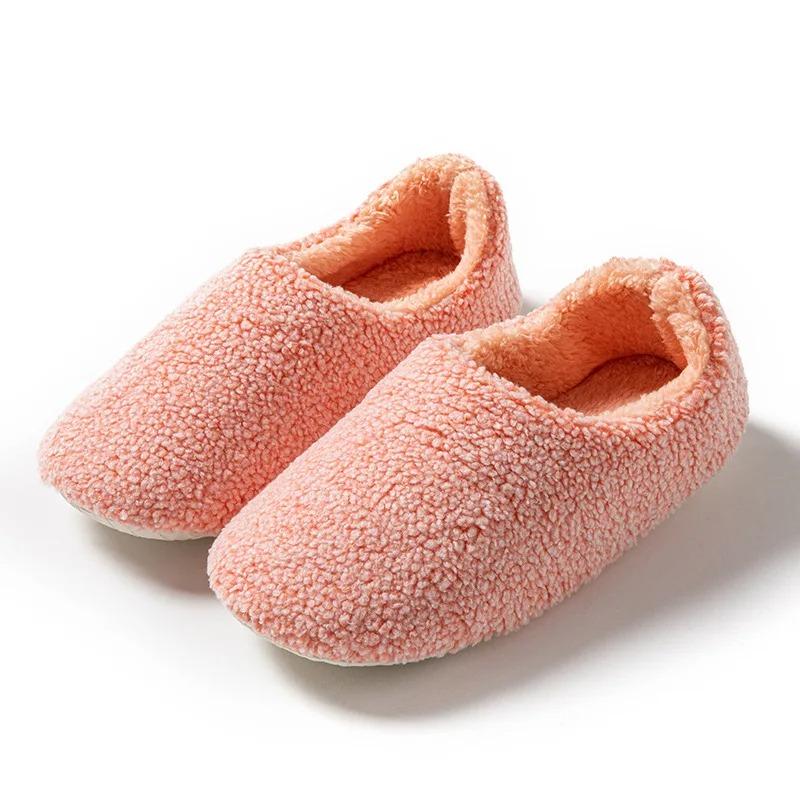 Crestar Vinterpäls Fluffiga Tofflor Dam Inomhus Varma Hustomfflor Par Mode Mysiga Platta Tofflor