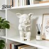 Piglet Statue for Figurine with 3D Pig Printed Study Room Statue Mini Matte Frosted Detailed Animal Figure Surface Dirt