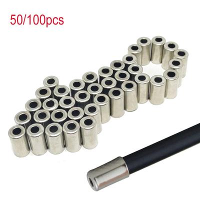 50/100 Adet Bisiklet 5mm Fren Kablosu Kılıfı Uç Kapağı MTB Yol Bisikleti Kablo Ucu Kapakları Fren Kablosu Kapağı Bisiklet Aksesuarları