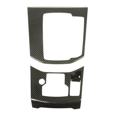 Capa para painel de câmbio de carro 2 peças, padrão de carbono, toque confortável, fácil de limpar, substituição para Mazda CX?5