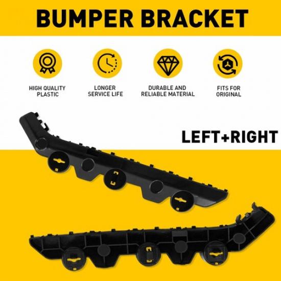 BUMPER BRACKET FRONT + LEFT FIT RIGHT For 2016 2018  NISSAN SENTRA BLACK