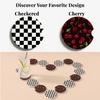 Checkered Car Coasters, Universal Fit Ceramic Car Cup Holder Coaster, 2Pcs | Absorbent Removable Cup Holder Coasters, Cute Girly Car Accessories for